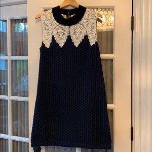 Cute Sea dress in navy and ivory